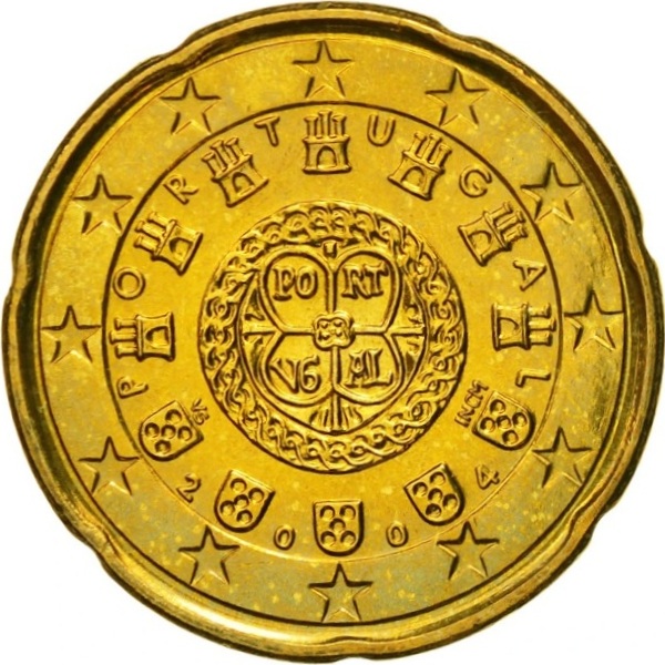 Португалия 20 Евро цент (2004) KM#