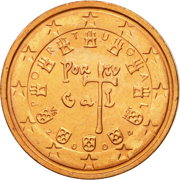 Португалия 2 Евро цент (2004) KM#