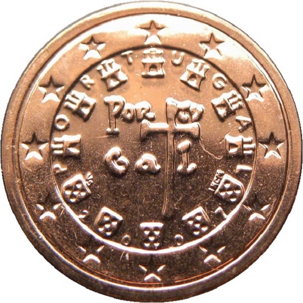 Португалия 1 Евро цент (2007) KM#