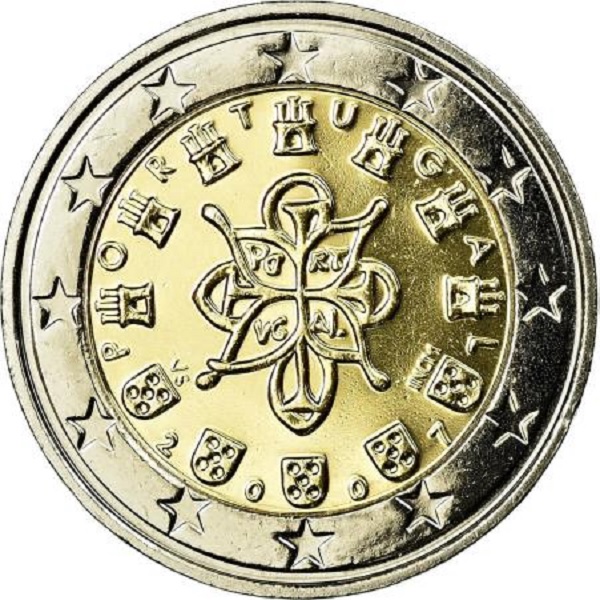 Португалия 2 Евро (2007) KM#