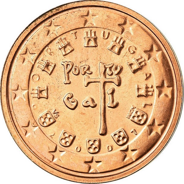 Portugal 2 Euro cent (2007) KM#