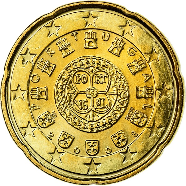 Portugal 20 Euro cent (2008) KM#