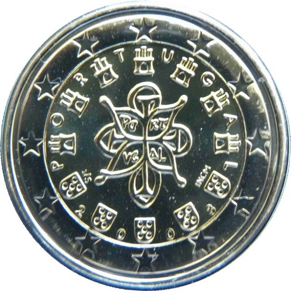 Португалия 2 Евро (2008) KM#