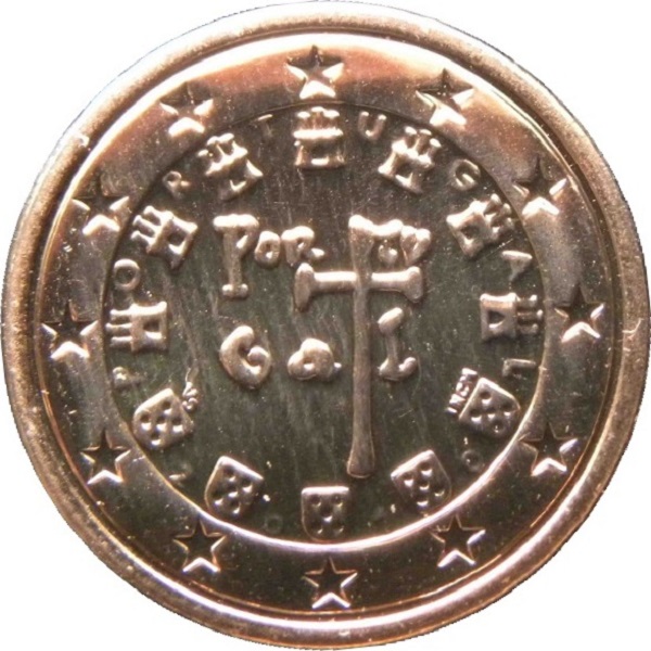 Portugal 1 Euro cent (2010) KM#
