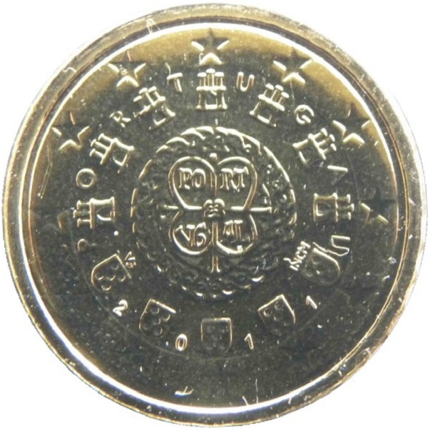 Португалия 10 Евро цент (2011) KM#