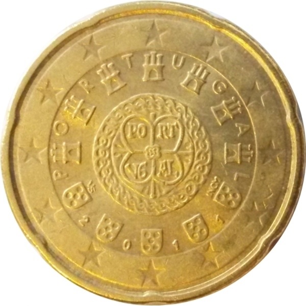 Португалия 20 Евро цент (2011) KM#