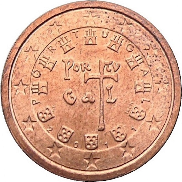 Португалия 2 Евро цент (2011) KM#