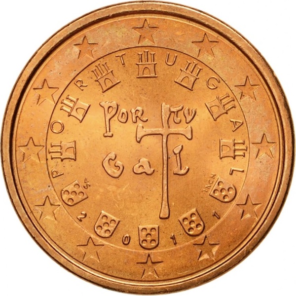 Португалия 5 Евро цент (2011) KM#