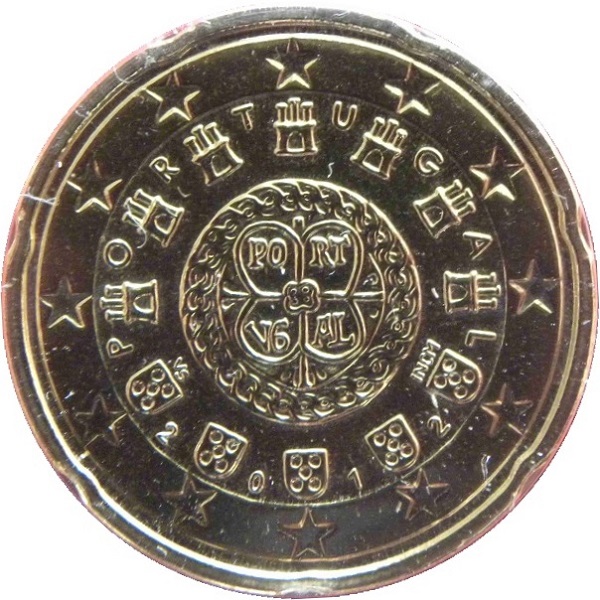 Португалия 20 Евро цент (2012) KM#