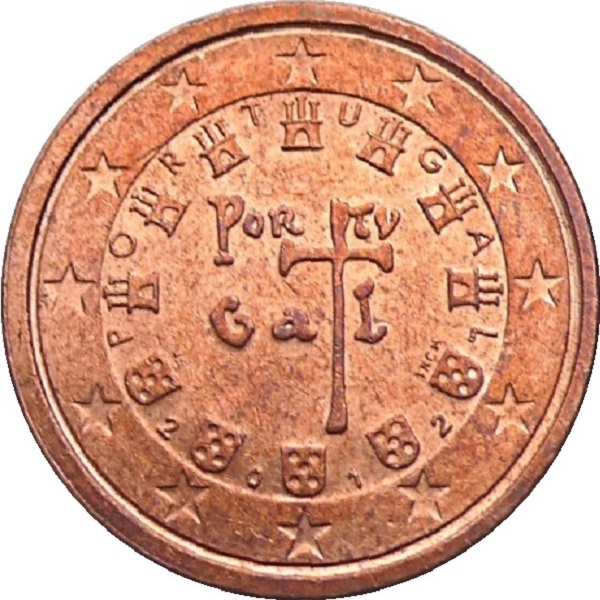 Portugal 2 Euro cent (2012) KM#