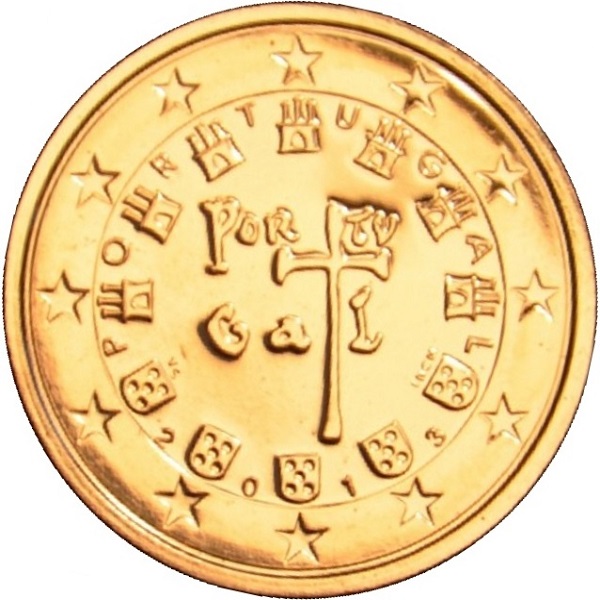 Португалия 1 Евро цент (2013) KM#