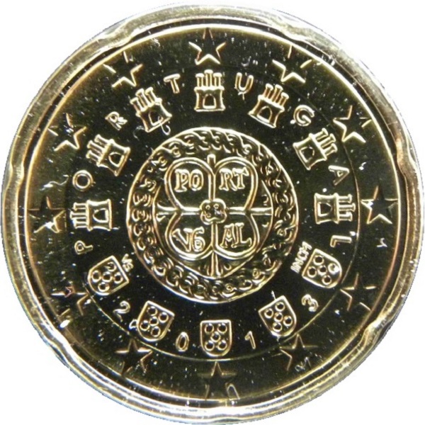 Португалия 20 Евро цент (2013) KM#