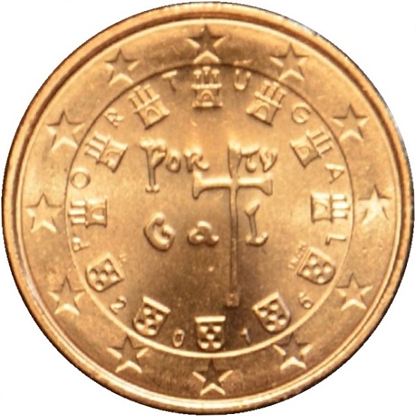 Португалия 5 Евро цент (2015) KM#