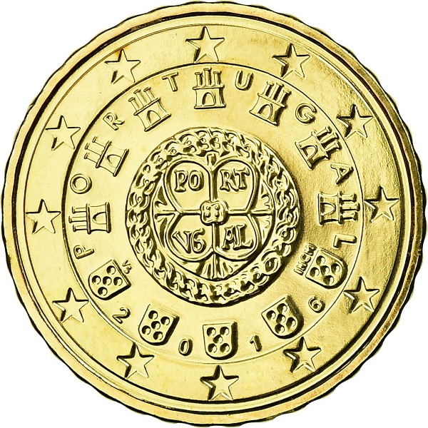 Португалия 10 Евро цент (2016) KM#