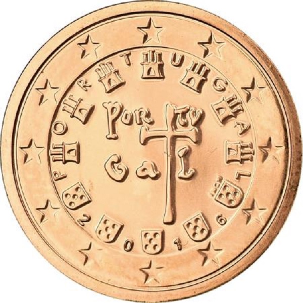 Португалия 2 Евро цент (2016) KM#