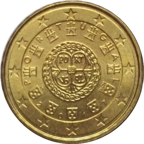 Португалия 10 Евро цент (2017) KM#