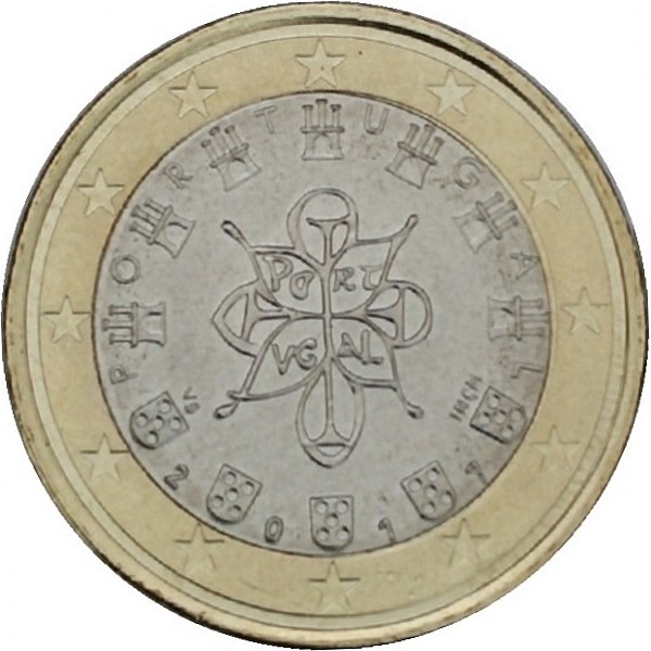 Португалия 1 Евро (2017) KM#