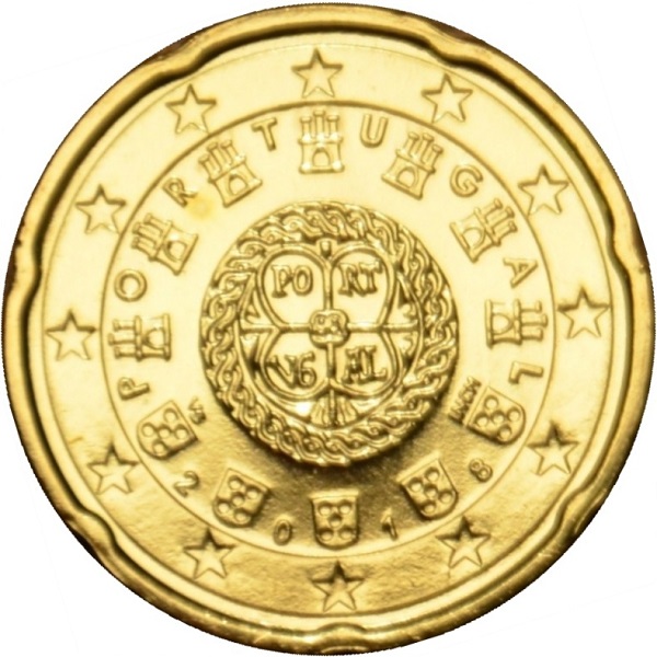 Portugal 20 Euro cent (2018) KM#