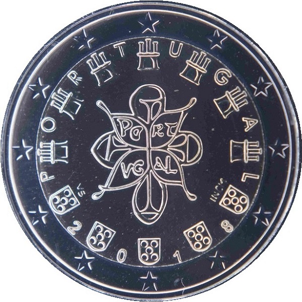 Portugal 2 Euro (2018) KM#