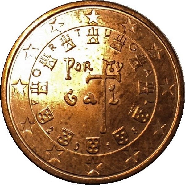 Portugal 5 Euro cent (2018) KM#