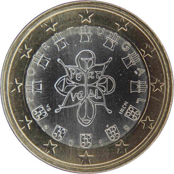 Португалия 1 Евро (2019) KM#