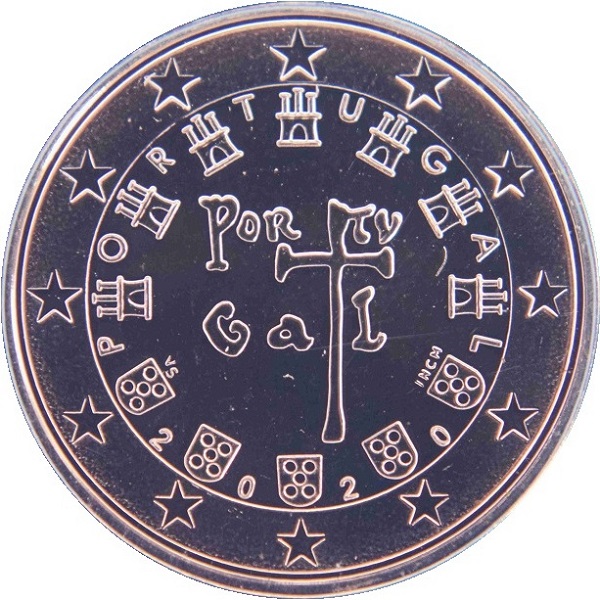 Португалия 5 Евро цент (2020) KM#