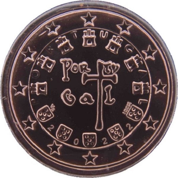 Португалия 1 Евро цент (2022) KM#