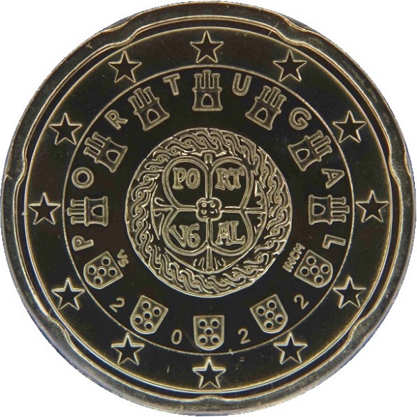 Португалия 20 Евро цент (2022) KM#