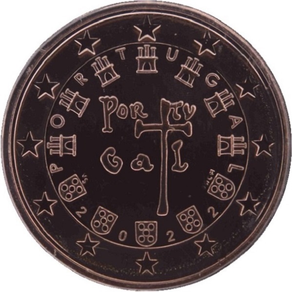 Португалия 2 Евро цент (2022) KM#