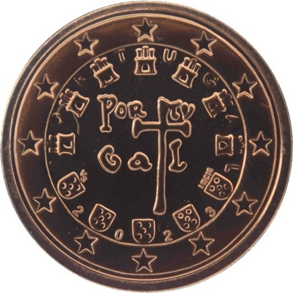 Португалия 1 Евро цент (2023) KM#