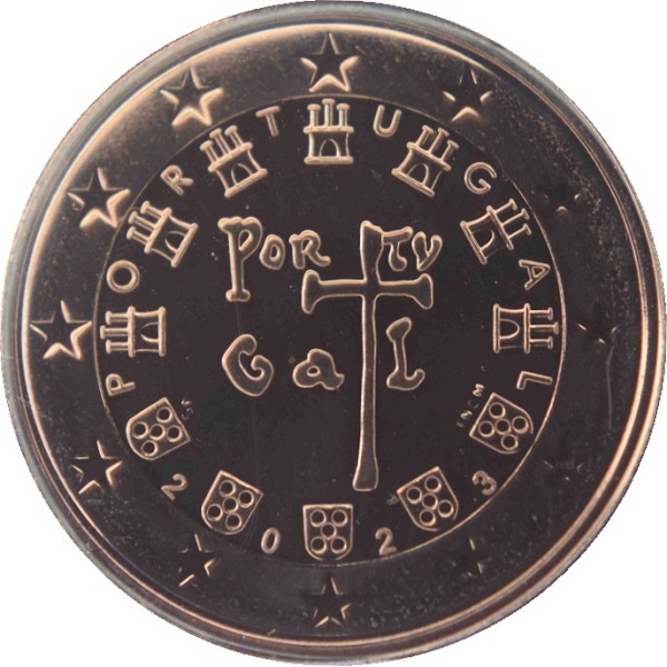 Португалия 2 Евро цент (2023) KM#