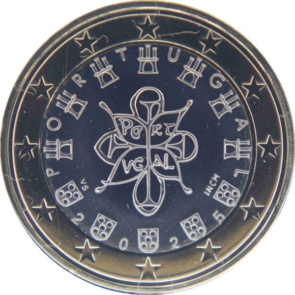 Португалия 1 Евро (2025) KM#