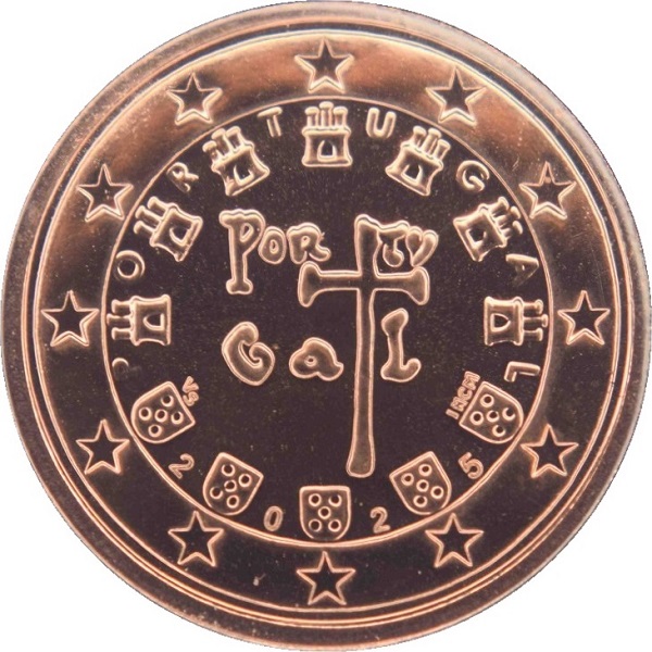 Португалия 1 Евро цент (2025) KM#