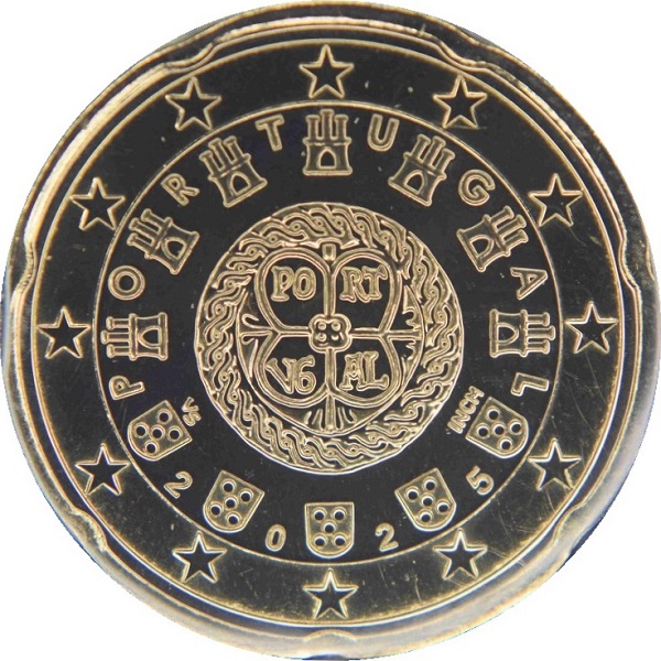 Португалия 20 Евро цент (2025) KM#