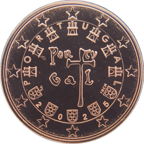 Португалия 5 Евро цент (2025) KM#