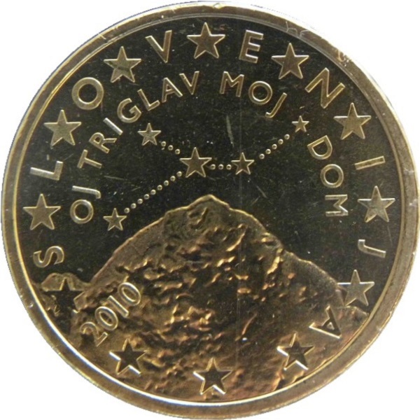 Slovenia 50 Euro cent (2010) KM#