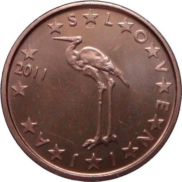 Словения 1 Евро цент (2011) KM#