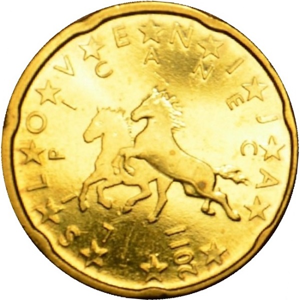 Словения 20 Евро цент (2011) KM#