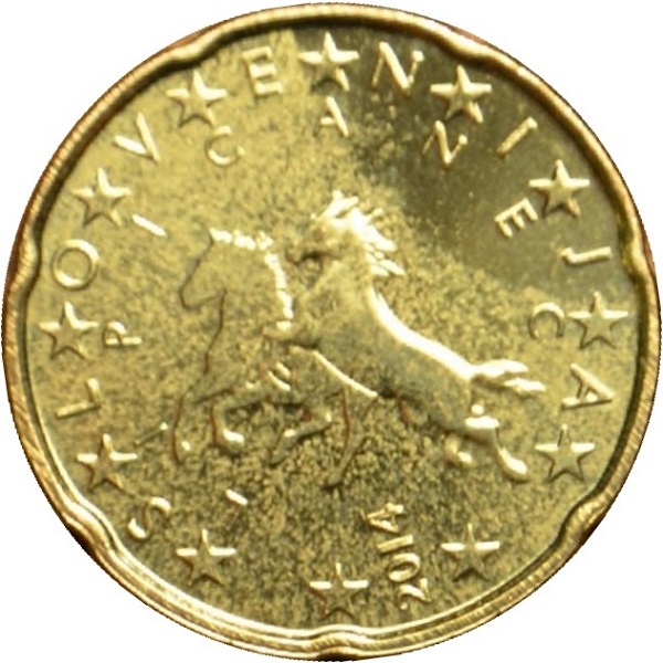 Словения 20 Евро цент (2014) KM#