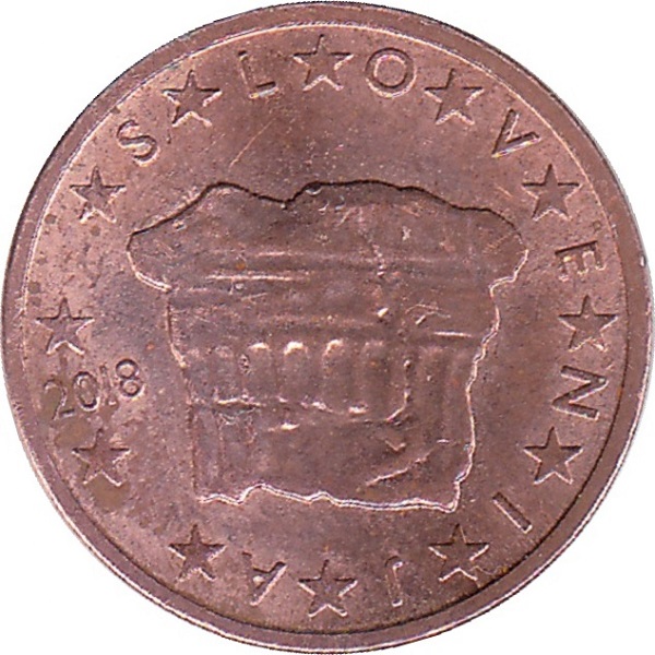 Slovenia 2 Euro cent (2018) KM#
