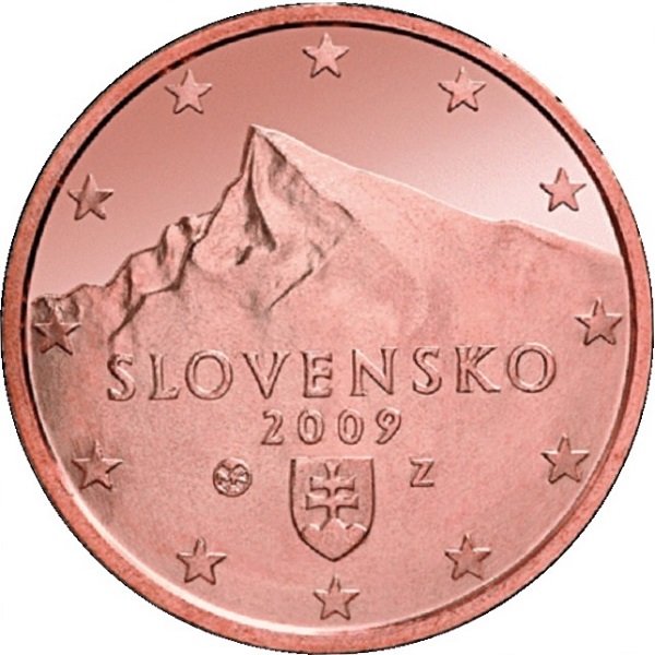 Slovakia 1 Euro cent (2009) KM#