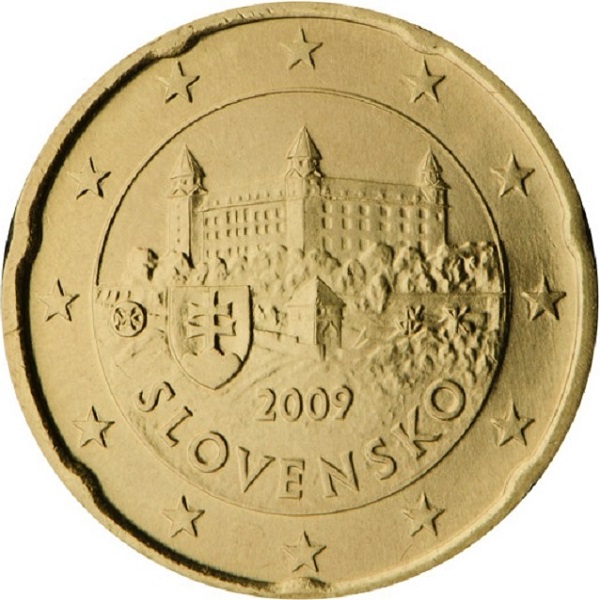 Slovakia 20 Euro cent (2009) KM#