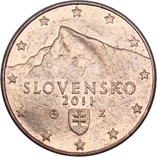 Словакия 1 Евро цент (2011) KM#