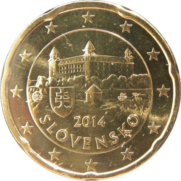 Словакия 20 Евро цент (2014) KM#