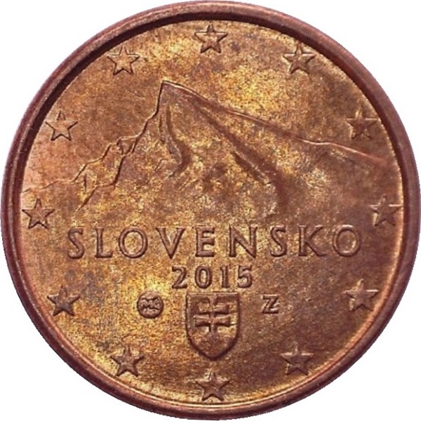 Словакия 1 Евро цент (2015) KM#