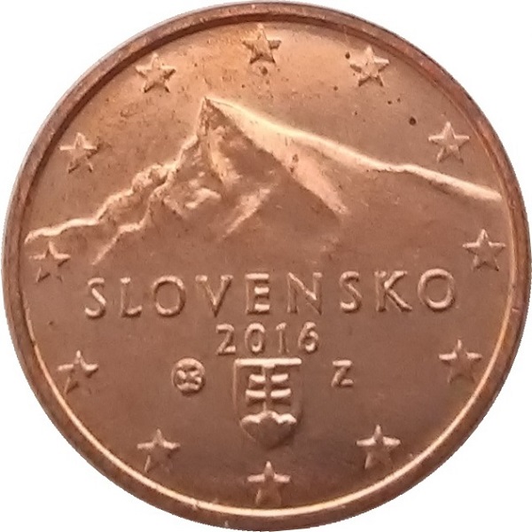 Словакия 1 Евро цент (2016) KM#