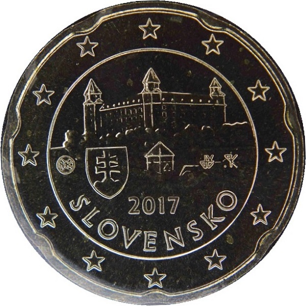 Словакия 20 Евро цент (2017) KM#