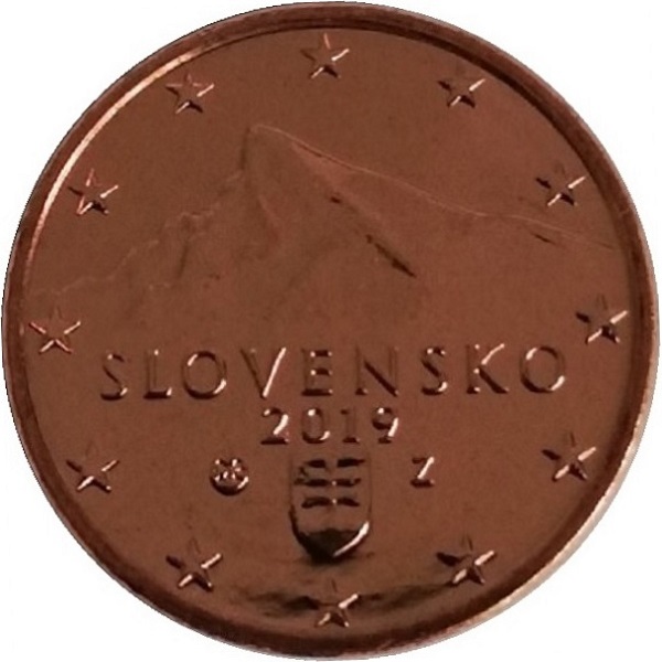Slovakia 1 Euro cent (2019) KM#