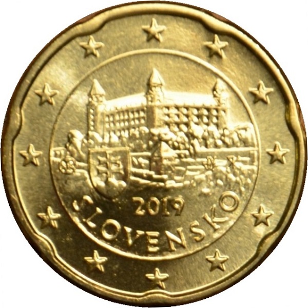 Slovakia 20 Euro cent (2019) KM#