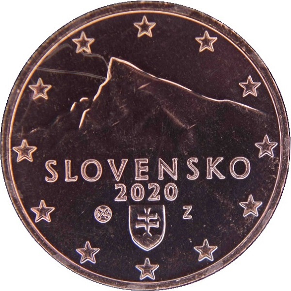 Словакия 1 Евро цент (2020) KM#
